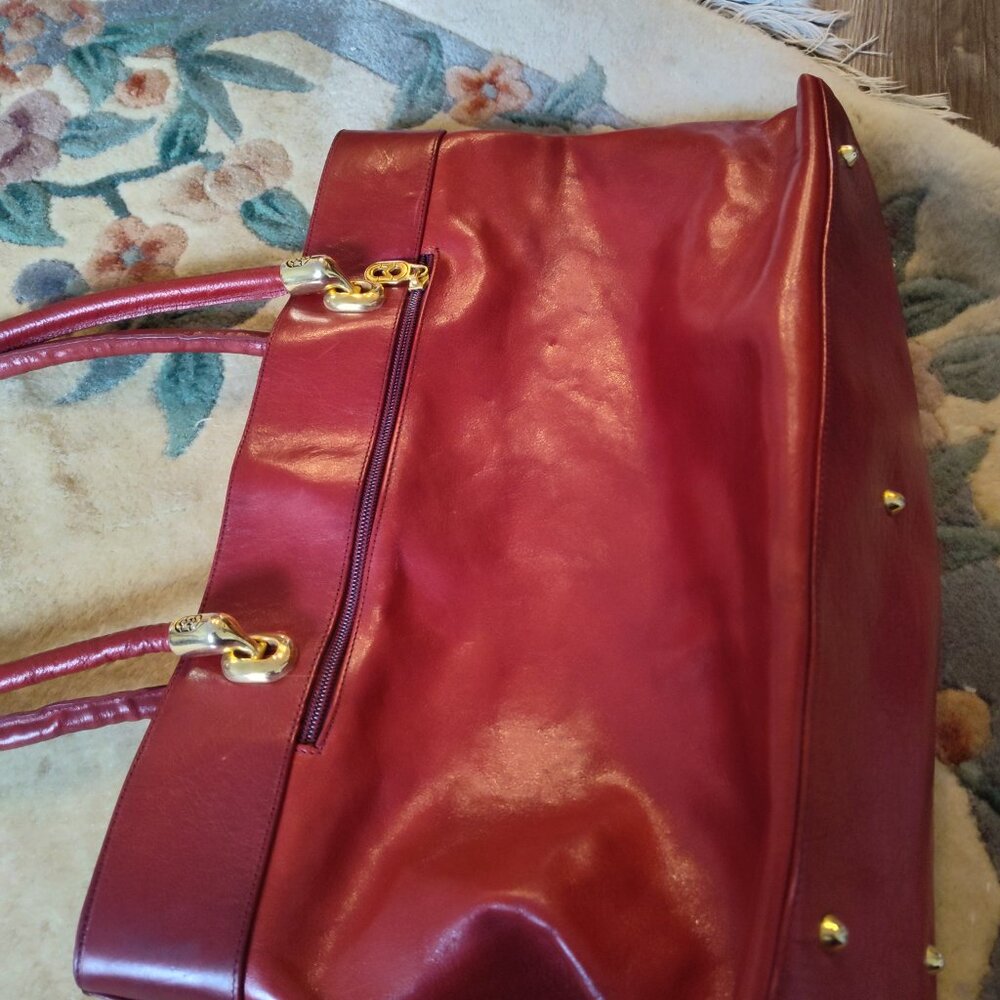 MARINO ORLANDI Made in Italy in the 90's Extra Large ♥️ BagriefcCase shoulder b - Picture 4 of 9